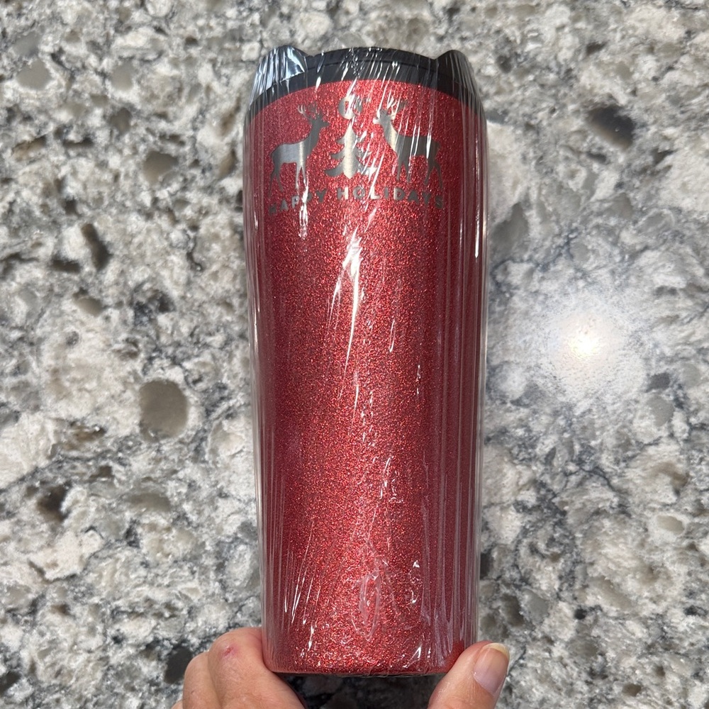 Circle K Red Glitter Tumbler NWOT